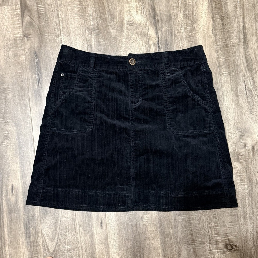 Woolrich Women's Size‎ 12 Corduroy Skirt Black A-Line